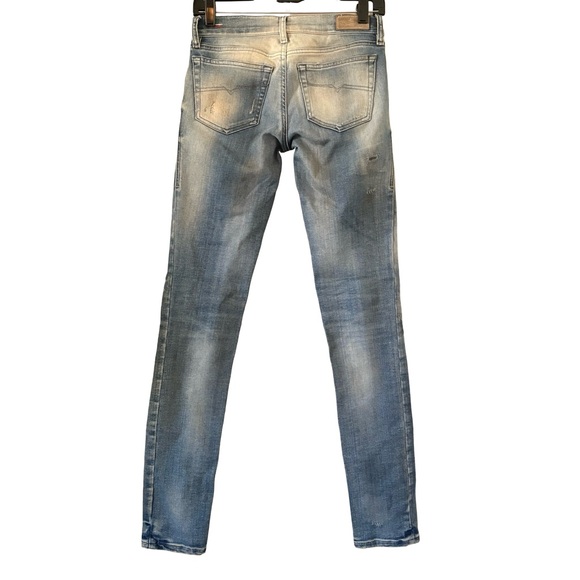 Diesel Grupee Super Slim Skinny Lo-Rise Jean Distressed Made Italy, Sz 26 - Picture 6 of 16